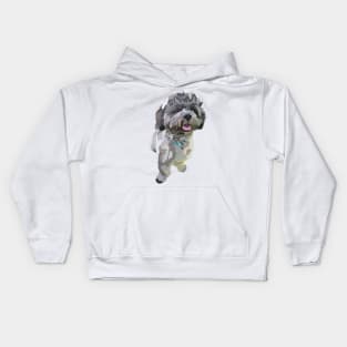 Cute Brown dog Cockapoo Shitzu Kids Hoodie